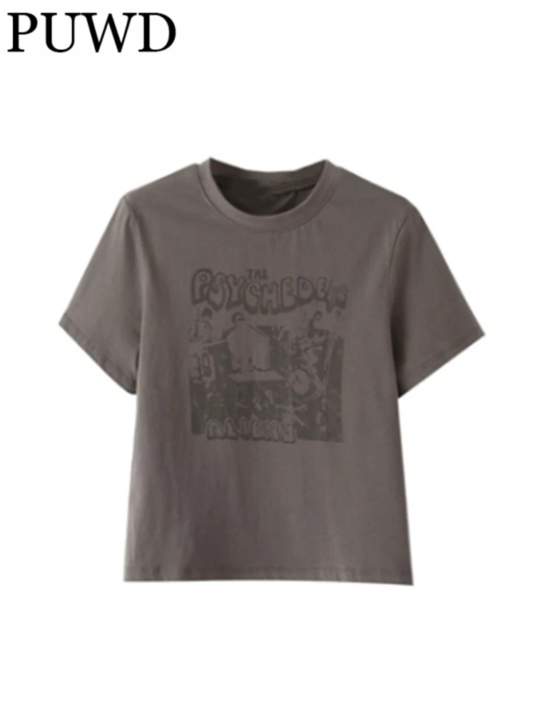 PUWD Casual Women Grey Retro O Neck Acid Band Print Tees 2022 Summer Fashion Ladies Casual Female Knitted Short Sleeves Top
PUWD Casual Women Grey Retro O Neck Acid Band Print Tees 2022 Summer Fashion Ladies Casual Female Knitted Short Sleeves Top
