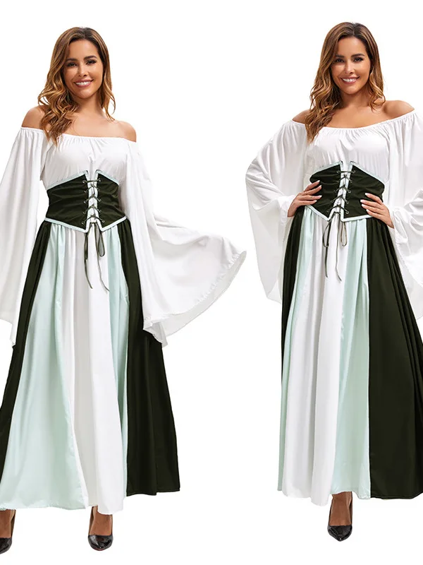 Halloween Cosplay Medieval Renaissance Vintage Court Princess Women's Long Dress Stage Role Women's Traditional Costume
Halloween Cosplay Medieval Renaissance Vintage Court Princess Women's Long Dress Stage Role Women's Traditional Costume