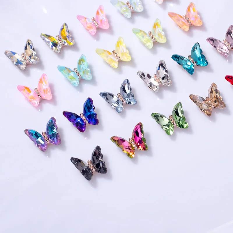 5 Pieces/lot Crystal Butterfly Nail art Rhinestones 10x12mm Shiny Glass Stones 3D Butterfly Rhinestone Nails Decoration Manicure
5 Pieces/lot Crystal Butterfly Nail art Rhinestones 10x12mm Shiny Glass Stones 3D Butterfly Rhinestone Nails Decoration Manicure