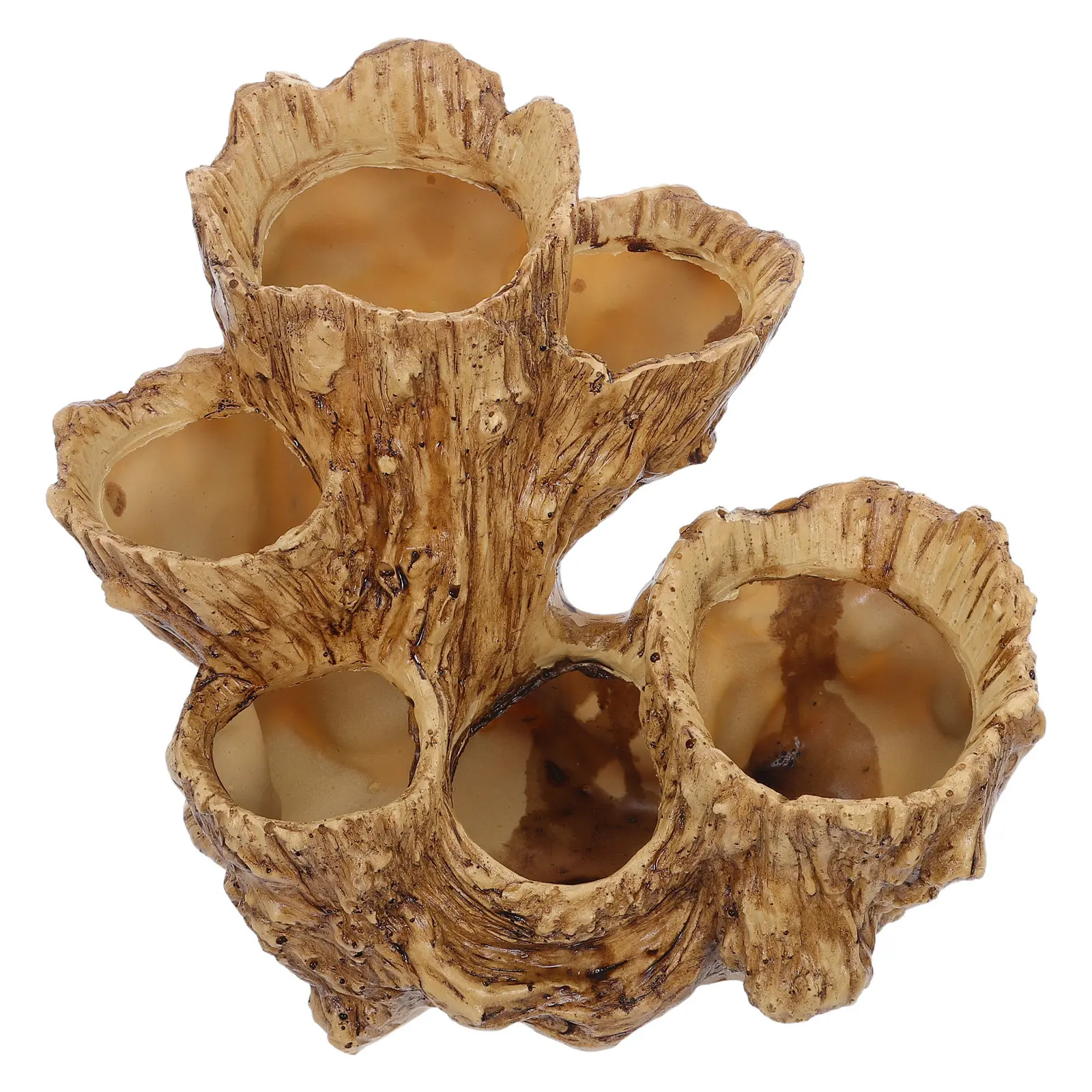 6 In 1 Decorative Tree Stump Style Planter Pot Resin Faux Wood Bark Drainage Succulent Planter Container Pot For Home Garden
6 In 1 Decorative Tree Stump Style Planter Pot Resin Faux Wood Bark Drainage Succulent Planter Container Pot For Home Garden