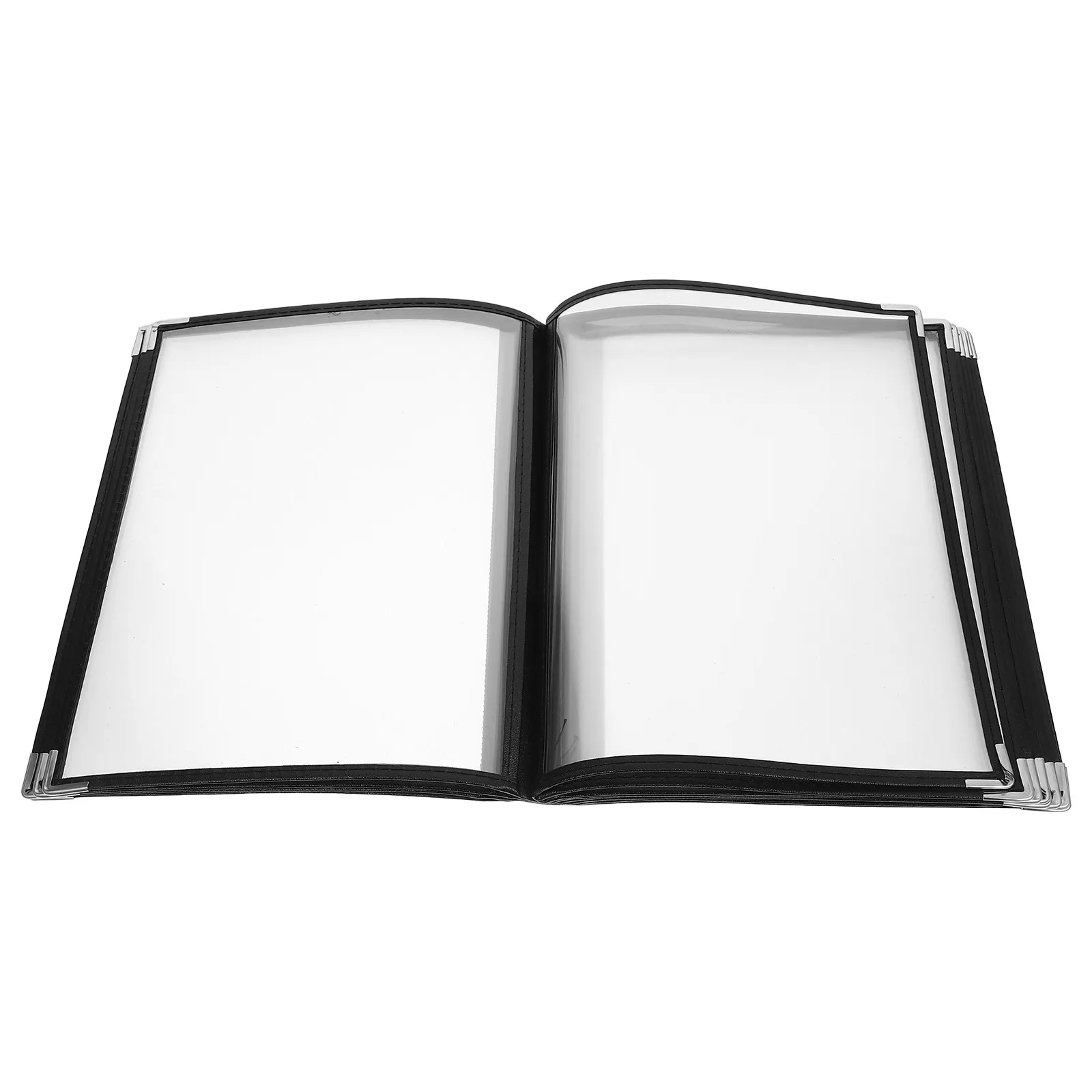 Transparent PVC Menu Book 12 Sides Clear Menu Cover Holder for Restaurant Bar Cafe Protective Folder Poster Rack
Transparent PVC Menu Book 12 Sides Clear Menu Cover Holder for Restaurant Bar Cafe Protective Folder Poster Rack
