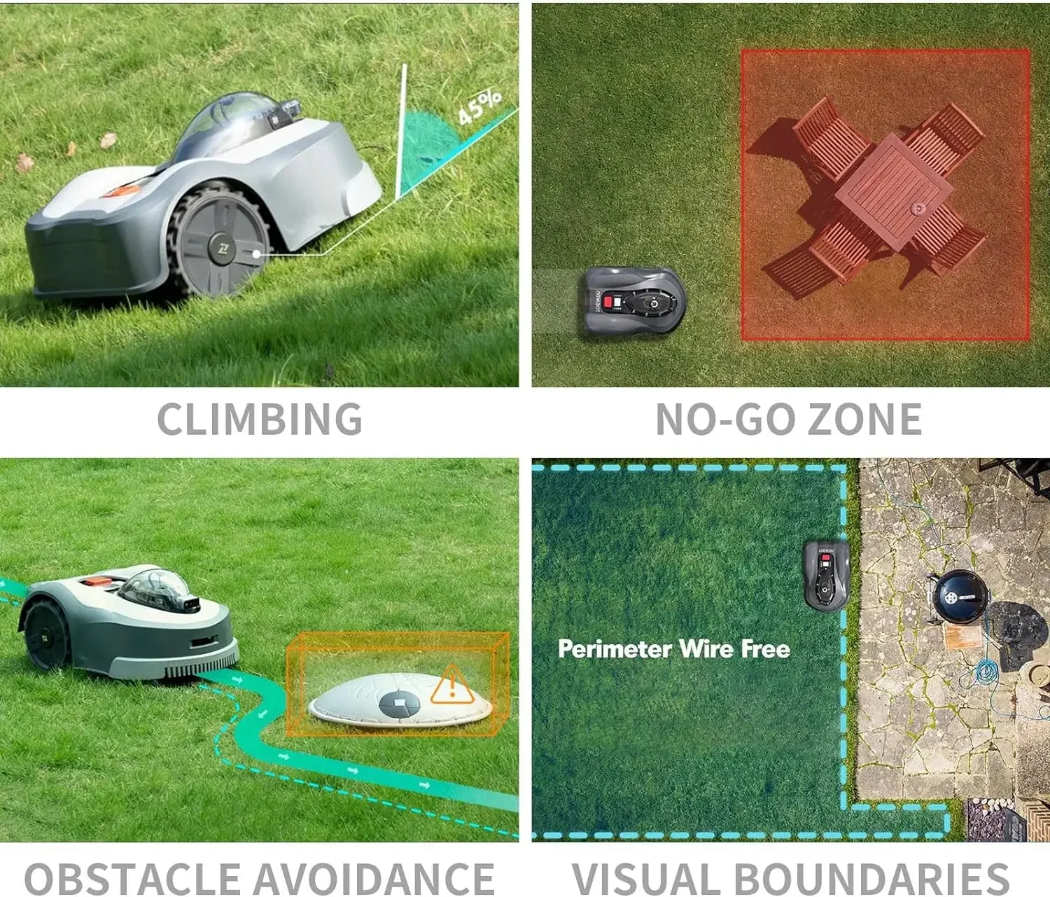 2025Perimeter Wire Free Lawn Mower High efficiency recharge electric wireless 6000sqm Smart Robotic Lawnmower Garden and Yard
2025Perimeter Wire Free Lawn Mower High efficiency recharge electric wireless 6000sqm Smart Robotic Lawnmower Garden and Yard