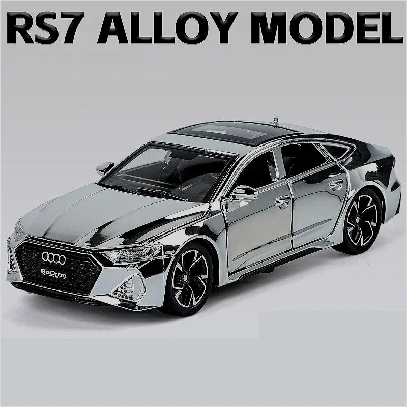 1:32 Audi RS7 Quattro Sportback, миниатюрный автомобиль из сплава, литая под давлением металлическая шкала, модель автомобиля, коллекция звуков и светей, детский игрушечный автомобиль, фаски 
1:32 Audi RS7 Quattro Sportback, миниатюрный автомобиль из сплава, литая под давлением металлическая шкала, модель автомобиля, коллекция звуков и светей, детский игрушечный автомобиль, фаски