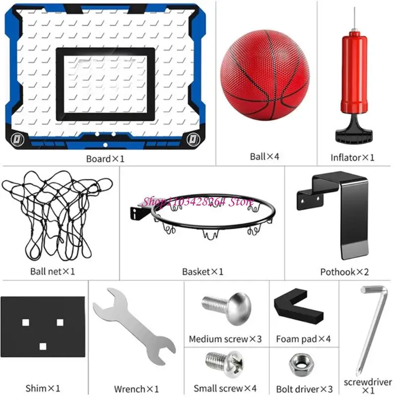 1 Piece Set Basketball Hoop for Children Including 4 Balls Intelligent Score System Durable ABS for Easy Assembly Backyard Use
1 Piece Set Basketball Hoop for Children Including 4 Balls Intelligent Score System Durable ABS for Easy Assembly Backyard Use