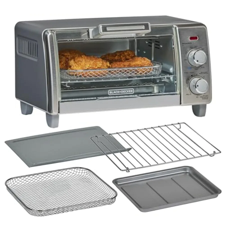 Crisp 'N Bake Air Fry Countertop Convection Toaster Oven Medium Capacity 4-Slice 5-in-1 Fits 9" Pizza 30-Min Timer Bake Broil A
Crisp 'N Bake Air Fry Countertop Convection Toaster Oven Medium Capacity 4-Slice 5-in-1 Fits 9" Pizza 30-Min Timer Bake Broil A