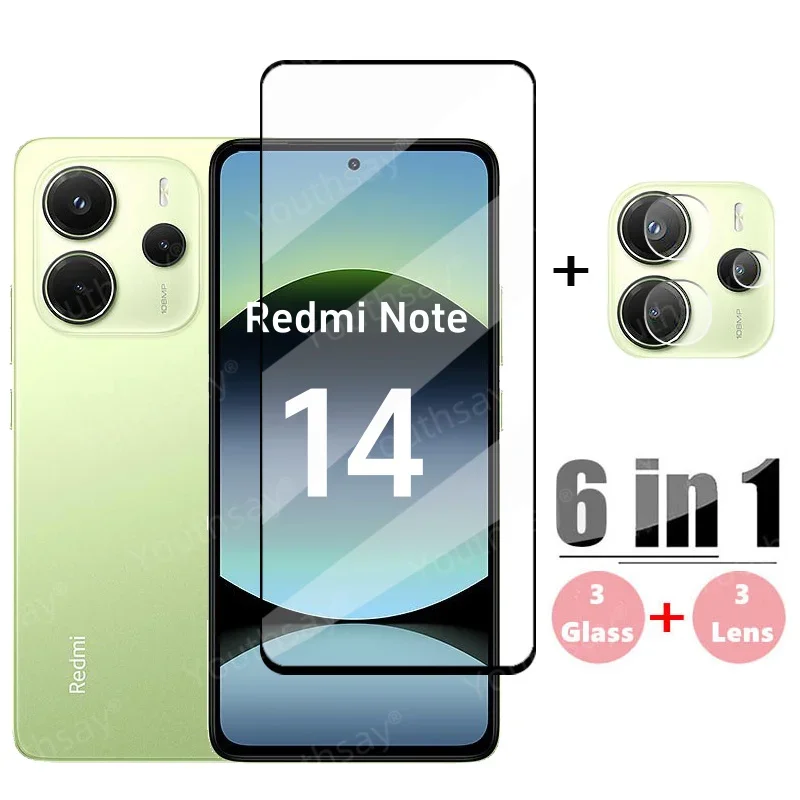 6in1 Full Cover Glass For Xiaomi Redmi Note 14 Tempered Glass Redmi Note 14 Screen Protector Phone Lens Film Redmi Note 14
6in1 Full Cover Glass For Xiaomi Redmi Note 14 Tempered Glass Redmi Note 14 Screen Protector Phone Lens Film Redmi Note 14