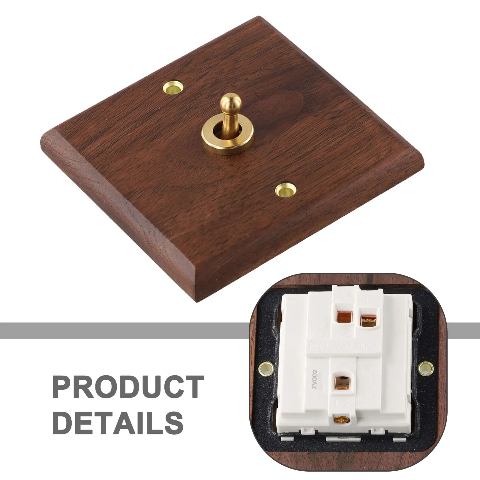 Ceiling Fan Control Brass Lever Lighting Decoration Handmade Walnut Wood Switch Circuit Breaker Versatile Design
Ceiling Fan Control Brass Lever Lighting Decoration Handmade Walnut Wood Switch Circuit Breaker Versatile Design