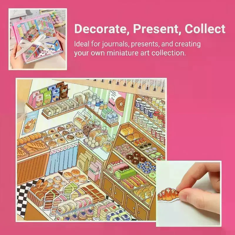 Miniature Scene Sticker Book With 31 Pages 10 Themes And 20 Sticker Sheets Perfect For Kids DIY Craft Leisure Time
Miniature Scene Sticker Book With 31 Pages 10 Themes And 20 Sticker Sheets Perfect For Kids DIY Craft Leisure Time