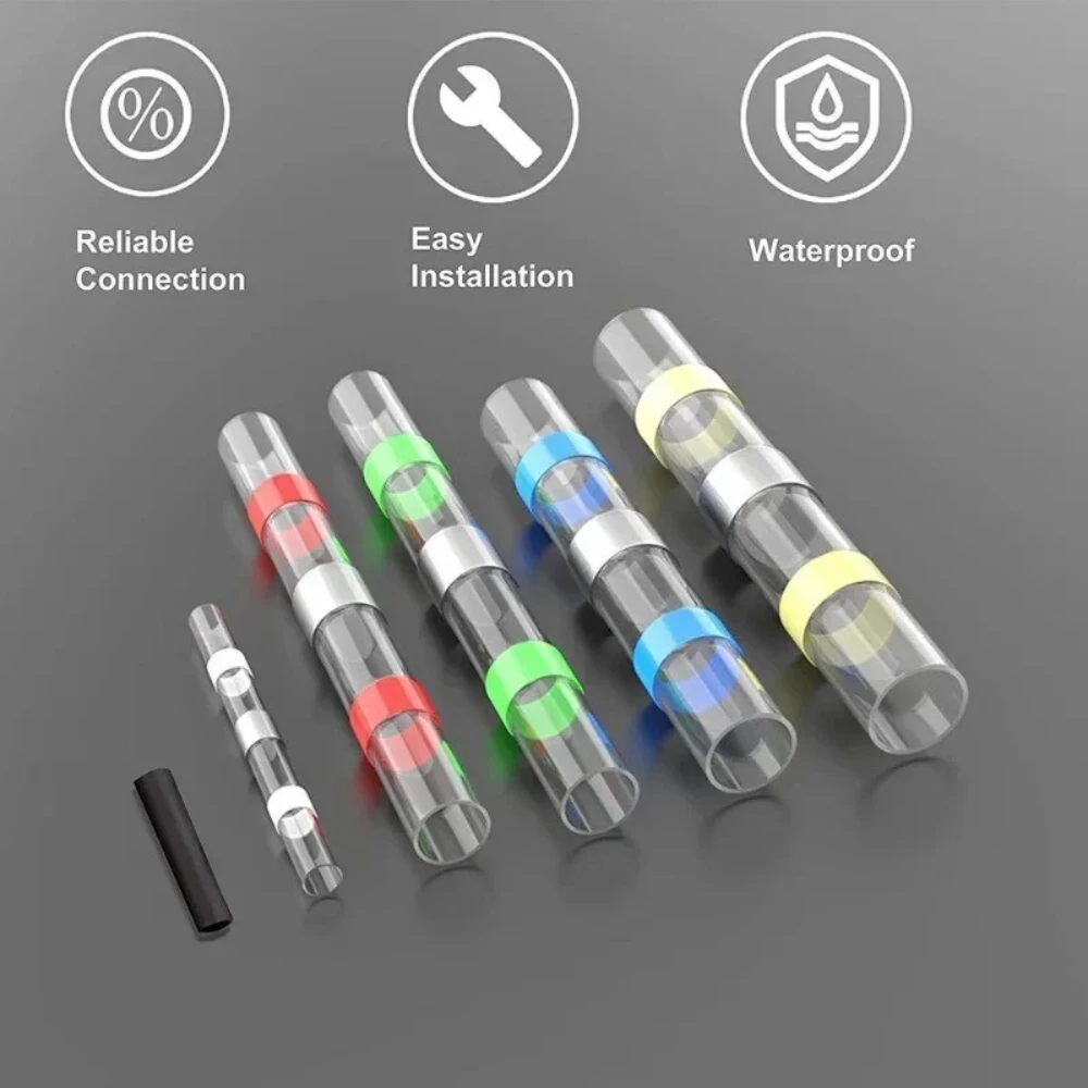 860pcs Waterproof Solder Ring Heat Shrink Middle Pipe Solder Ring Heat Shrink Terminal Sleeve with Heat Shrink Tube Protecter
860pcs Waterproof Solder Ring Heat Shrink Middle Pipe Solder Ring Heat Shrink Terminal Sleeve with Heat Shrink Tube Protecter