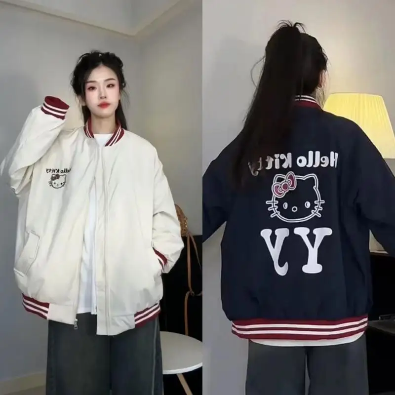 American Sanrios Hello Kittys Zipper Jacket Autumn Color Blocked Baseball Clothes New Trendy Casual Coat Y2K Girl Loose Jacket
American Sanrios Hello Kittys Zipper Jacket Autumn Color Blocked Baseball Clothes New Trendy Casual Coat Y2K Girl Loose Jacket