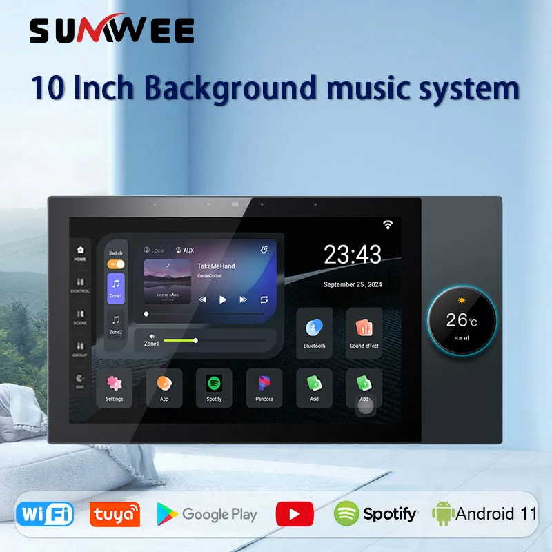 TUYA Smart Home Theater 2 zone audio in wall Amplifier Android 11 WiFi Bluetooth amplificador music player control panel system
TUYA Smart Home Theater 2 zone audio in wall Amplifier Android 11 WiFi Bluetooth amplificador music player control panel system