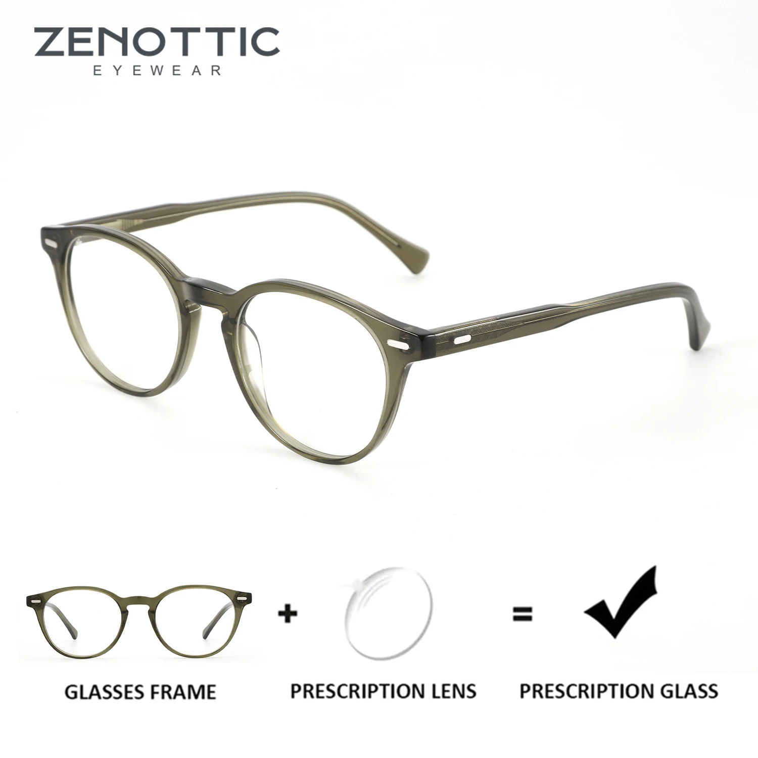 ZENOTTIC Handmade Acetate Prescription Glasses Men Women Retro Round Anti Blue Light/Photochromic Optical Eyeglasses
ZENOTTIC Handmade Acetate Prescription Glasses Men Women Retro Round Anti Blue Light/Photochromic Optical Eyeglasses