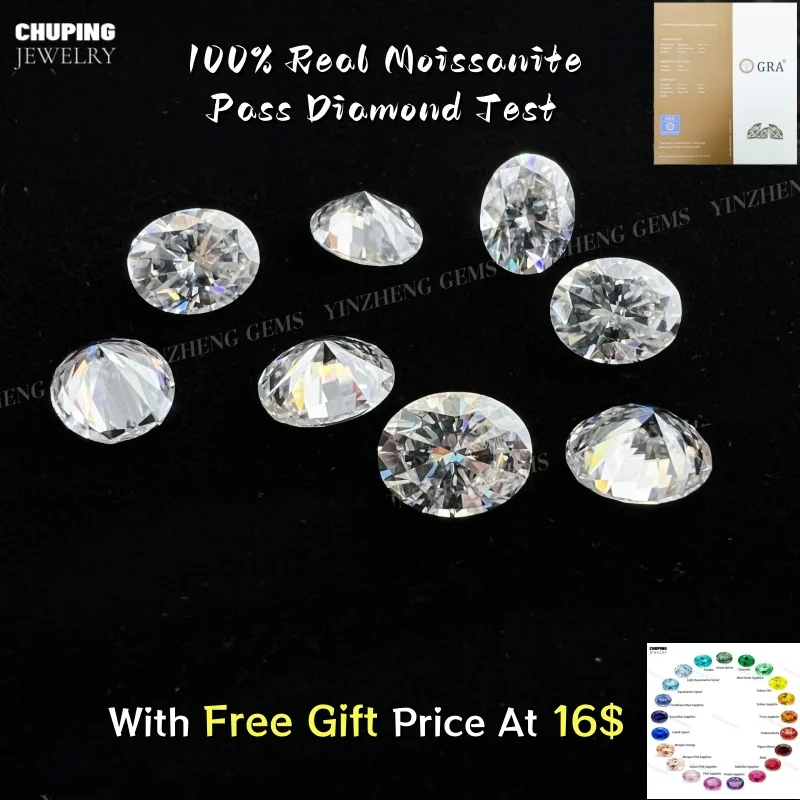 Oval Shape 6A Grade Lab Moissanite Loose Gemstones D Color VVS1 Moissanite Pass Diamond Test With GRA Certificate Jewelry Making
Oval Shape 6A Grade Lab Moissanite Loose Gemstones D Color VVS1 Moissanite Pass Diamond Test With GRA Certificate Jewelry Making