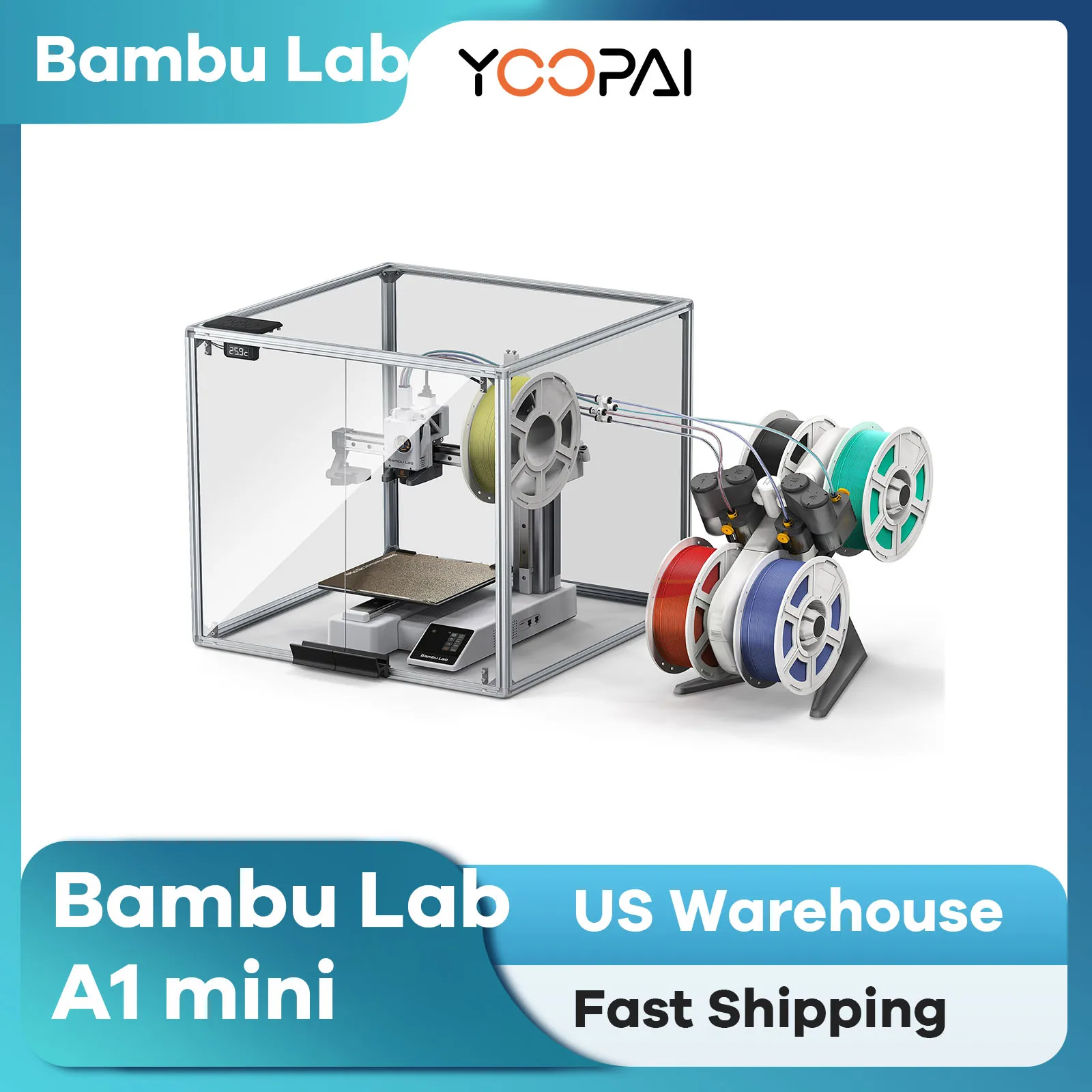 YOOPAI 3D Printer Enclosure for Bambu Lab A1 Mini Combo 360° Transparent Acrylic Enclosure with LED Light
YOOPAI 3D Printer Enclosure for Bambu Lab A1 Mini Combo 360° Transparent Acrylic Enclosure with LED Light