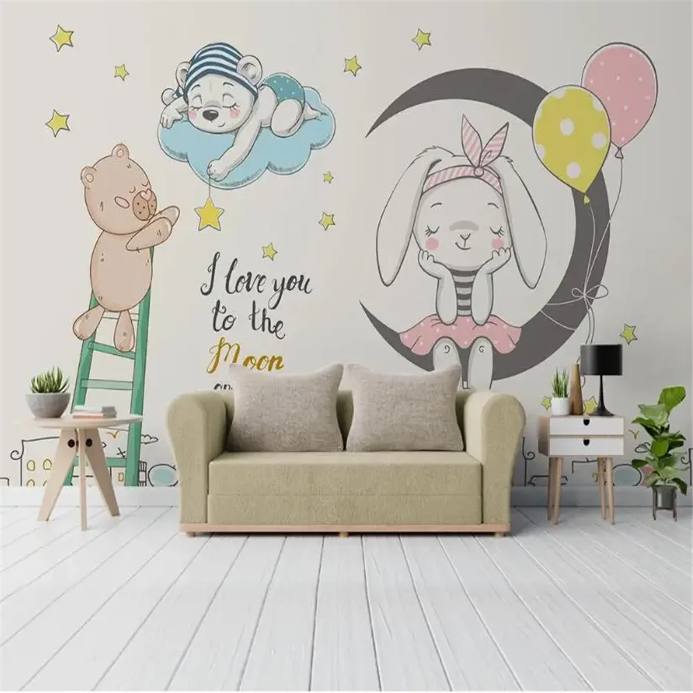 Custom Cartoon elephant balloon bear wallpaper for children room background 3D wall paper living room decoration wall stickers
Custom Cartoon elephant balloon bear wallpaper for children room background 3D wall paper living room decoration wall stickers