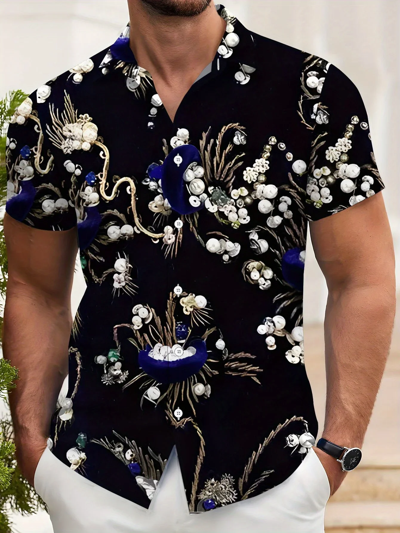 Men's Casual Beach Wear Hawaiian Shirt Summer Man Short Sleeve Fashion Graphic Print Loose Fit Comfortable Holiday Tops
Men's Casual Beach Wear Hawaiian Shirt Summer Man Short Sleeve Fashion Graphic Print Loose Fit Comfortable Holiday Tops