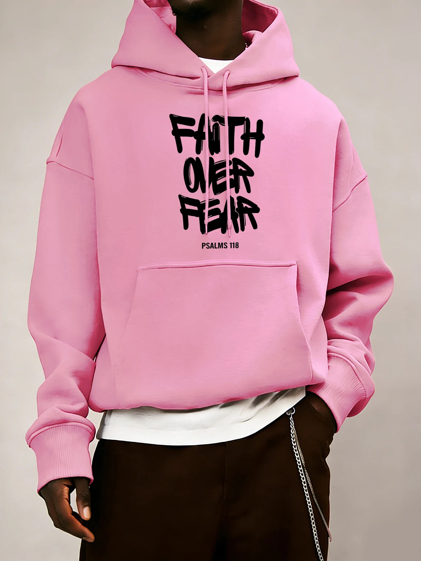 Мягкие толстовки с принтом Faith Over Fear, мужские флисовые уличные одежды больших размеров, модная одежда с карманами, осенние повседневные универсальные пуловеры
Мягкие толстовки с принтом Faith Over Fear, мужские флисовые уличные одежды больших размеров, модная одежда с карманами, осенние повседневные универсальные пуловеры