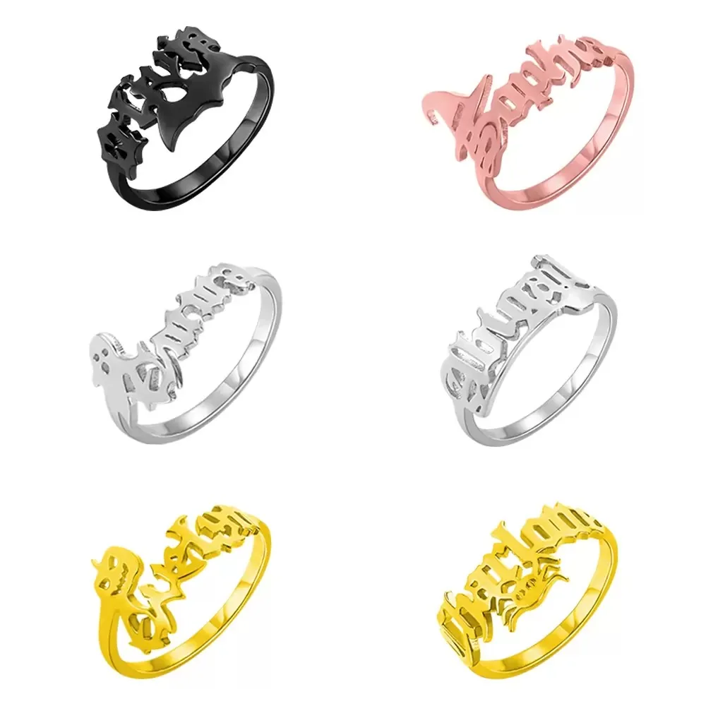 Custom Halloween Name Ring Personalized Bat Ring Pumpkin Ring Gothic Brooms Hats Ghosts Bats with Name Ring Gift for Women Men
Custom Halloween Name Ring Personalized Bat Ring Pumpkin Ring Gothic Brooms Hats Ghosts Bats with Name Ring Gift for Women Men