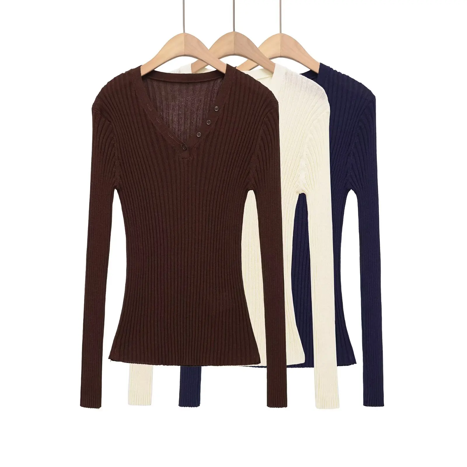 WOMAN 2026 Summer New Fashion Long-sleeved Knitted Sweater Retro V Neck Slim Fit All-match casual Female Pullovers Chic Tops
WOMAN 2026 Summer New Fashion Long-sleeved Knitted Sweater Retro V Neck Slim Fit All-match casual Female Pullovers Chic Tops