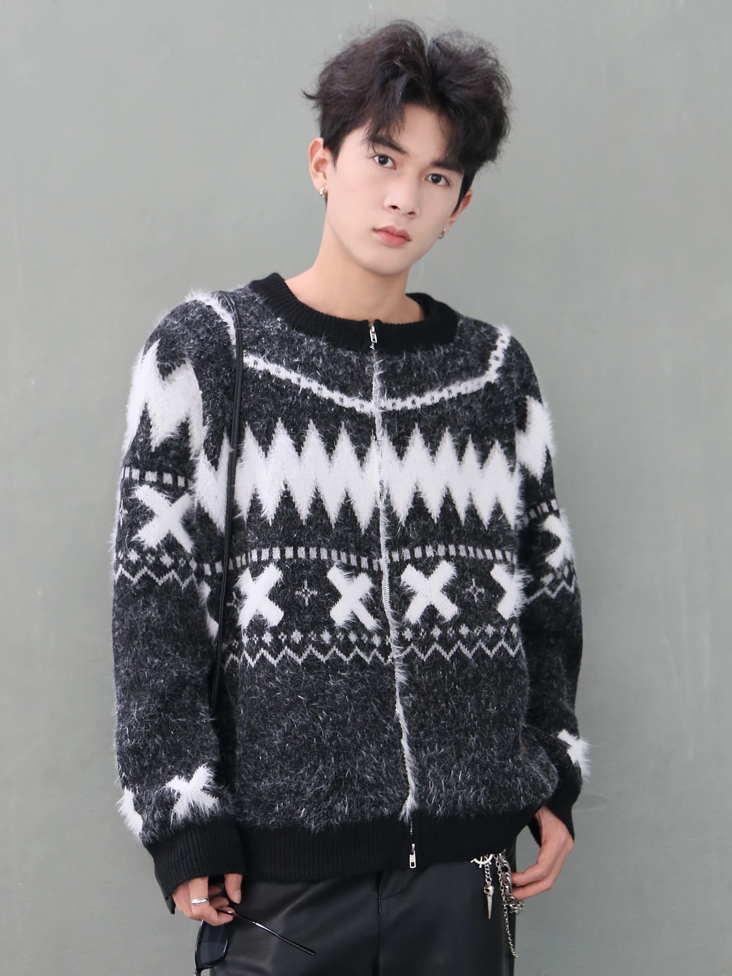 Men's Knitted Sweater Coat Marahao Fair Isle Open Cardigan Couple's Contrast Color Retro Knitted Outerwear for Youth
Men's Knitted Sweater Coat Marahao Fair Isle Open Cardigan Couple's Contrast Color Retro Knitted Outerwear for Youth