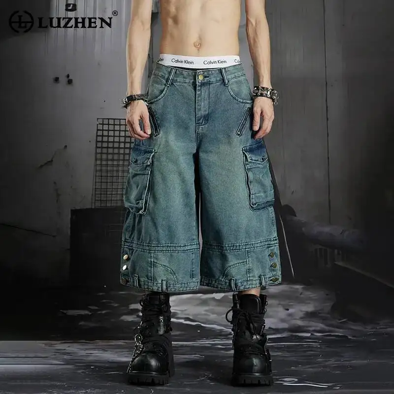 LUZHEN 2026 Summer Original Design Multi Pockets Loose Straight Denim Cropped Trousers Men Fashion Handsome Street Jeans JY7519
LUZHEN 2026 Summer Original Design Multi Pockets Loose Straight Denim Cropped Trousers Men Fashion Handsome Street Jeans JY7519