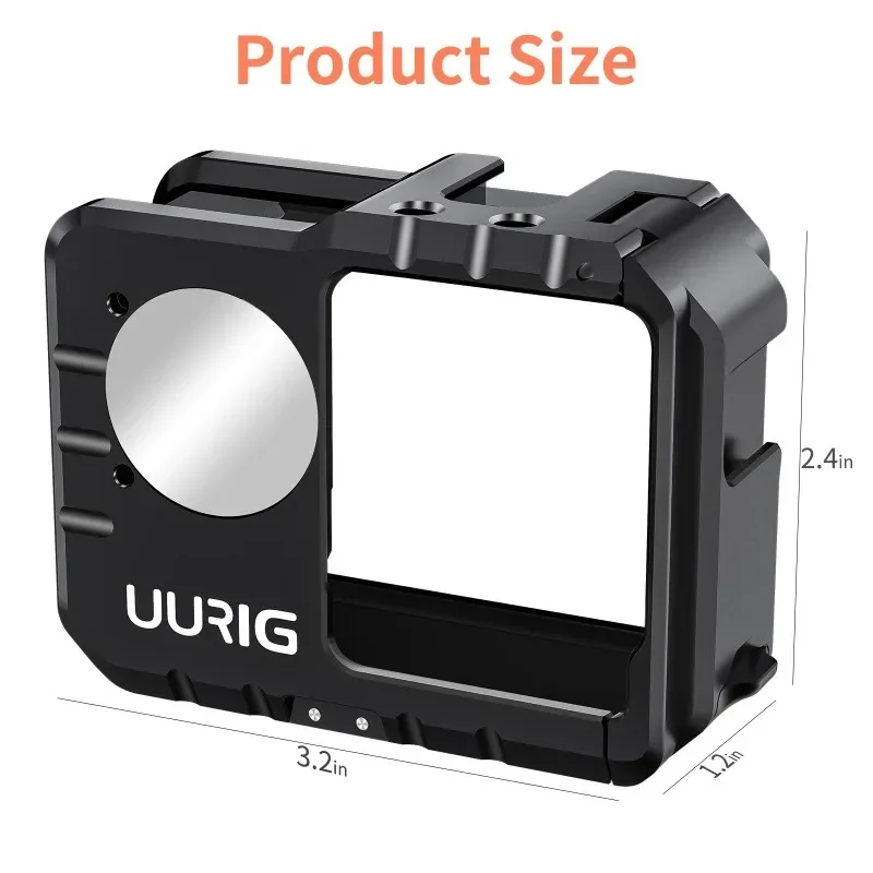Sports Camera Cage with Dual Cold Shoe Mounts Selfie Mirror Protective Frame Camera Cage Accessories for Insta360 ONE RS
Sports Camera Cage with Dual Cold Shoe Mounts Selfie Mirror Protective Frame Camera Cage Accessories for Insta360 ONE RS