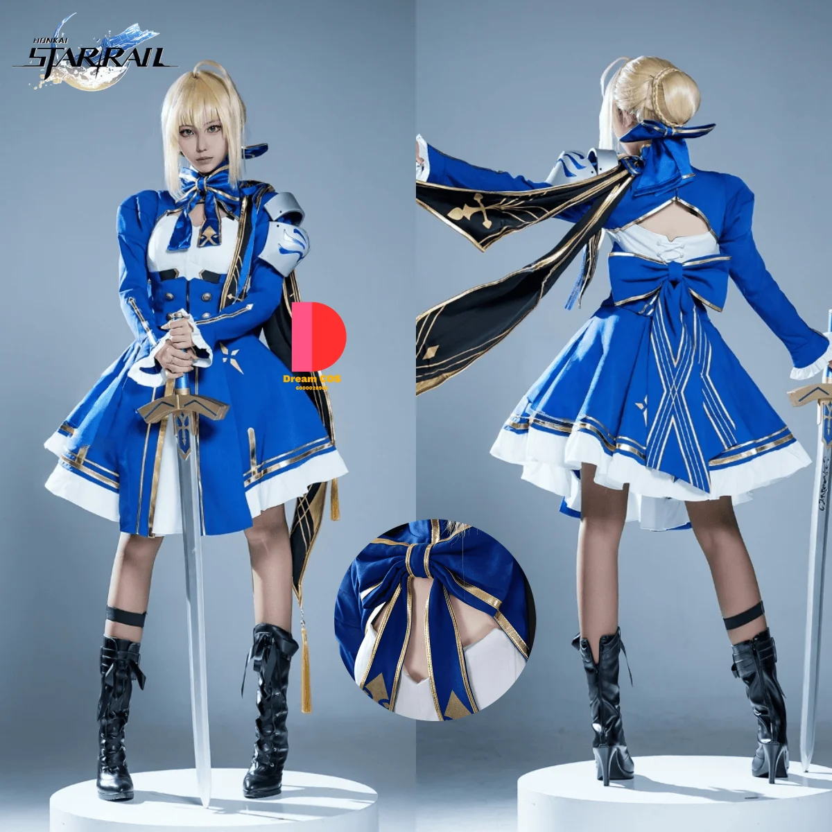 Game Honkai: Star Rail Cosplay Costume Anime Saber Role Playing High-quality Blue Uniform Dress Wig for Women Comic Con Party
Game Honkai: Star Rail Cosplay Costume Anime Saber Role Playing High-quality Blue Uniform Dress Wig for Women Comic Con Party