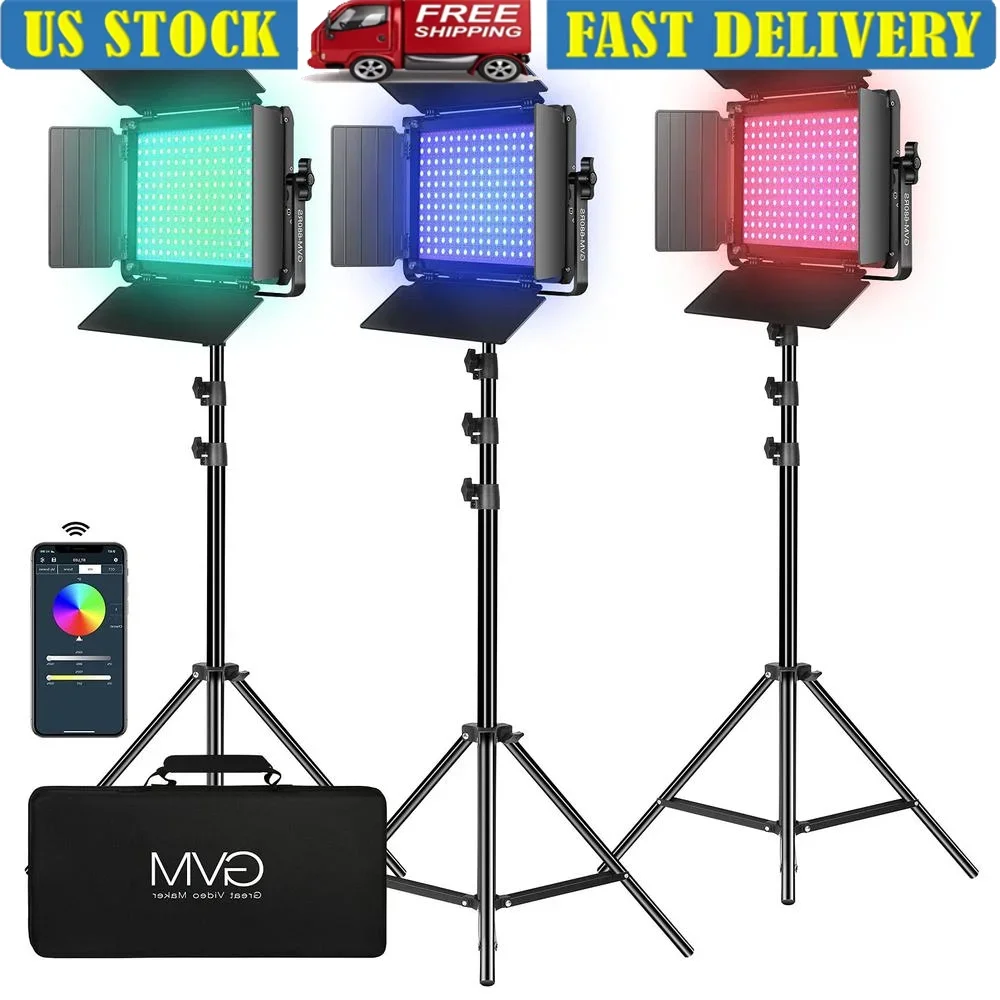RGB LED Video Light Kit Dimmable Photography Lighting APP Control 680RS 50W Brightness 8500lux Ultra High CRI 97 Remote Control
RGB LED Video Light Kit Dimmable Photography Lighting APP Control 680RS 50W Brightness 8500lux Ultra High CRI 97 Remote Control