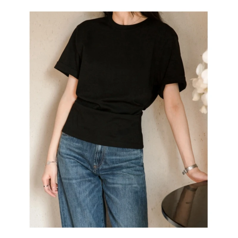 2025 Spring/Summer New Simple and Comfortable Round Neck Short Sleeve Women's Casual Waist T-shirt Top
2025 Spring/Summer New Simple and Comfortable Round Neck Short Sleeve Women's Casual Waist T-shirt Top