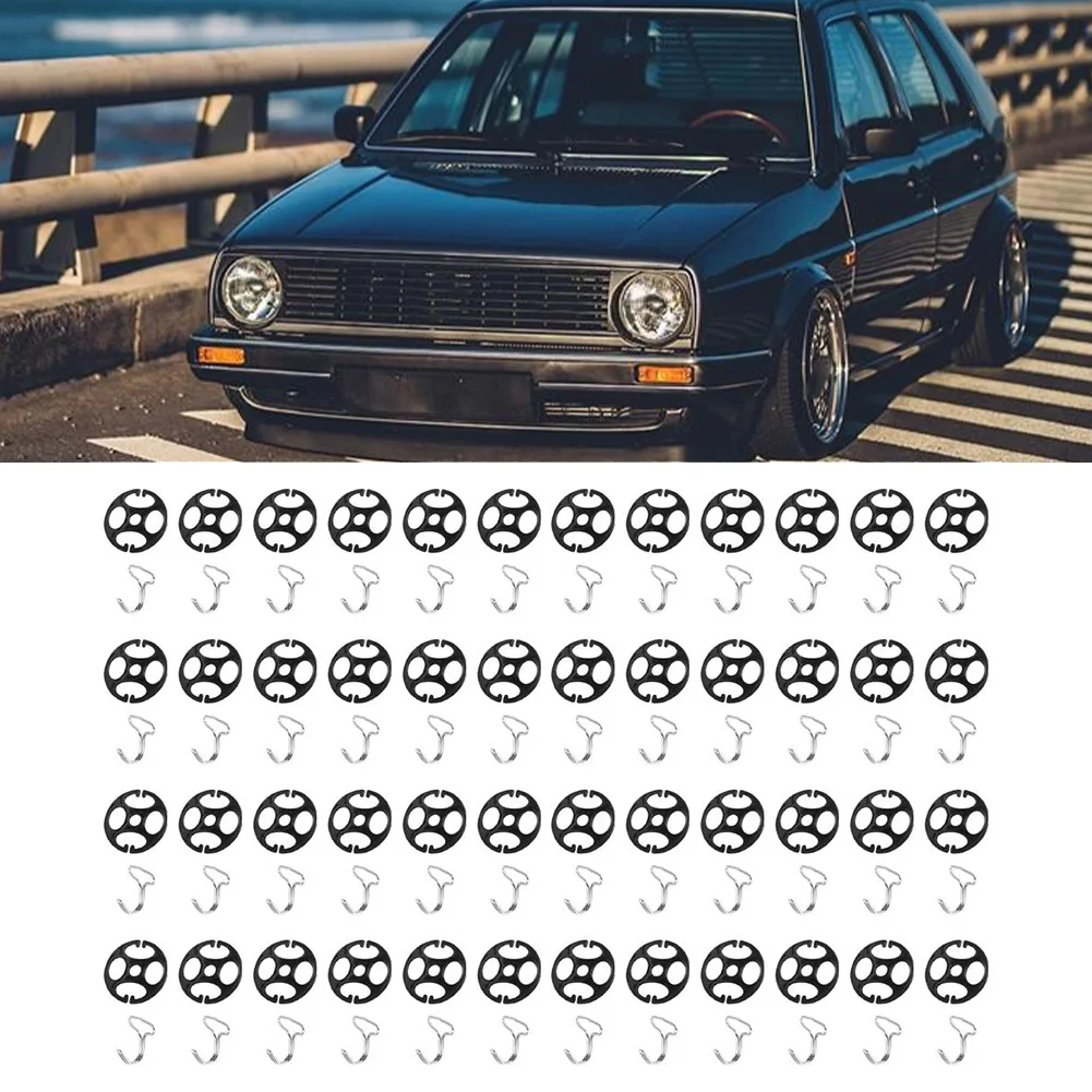 24 X Black Seat Cushion Fasteners Wear-resistant Fasteners Non-deformation Clips Plastic + Metal Material Car Maintenance
24 X Black Seat Cushion Fasteners Wear-resistant Fasteners Non-deformation Clips Plastic + Metal Material Car Maintenance