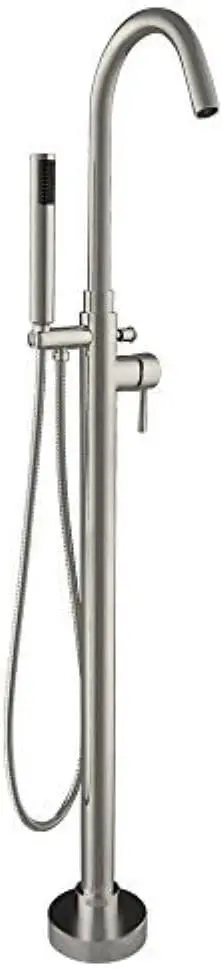 Brushed Nickel Freestanding Bathroom Faucet with Hand Shower, High Arch Spout, Easy Installation
Brushed Nickel Freestanding Bathroom Faucet with Hand Shower, High Arch Spout, Easy Installation