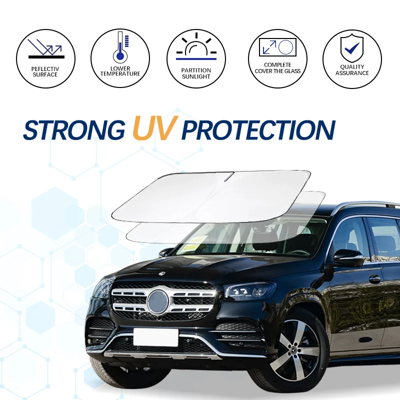 Car Windshield Sun Shade Window Shade Sun Visor Protector Blocks UV Rays For Mercedes Benz GLS X166 X167 Car Summer Accessories
Car Windshield Sun Shade Window Shade Sun Visor Protector Blocks UV Rays For Mercedes Benz GLS X166 X167 Car Summer Accessories