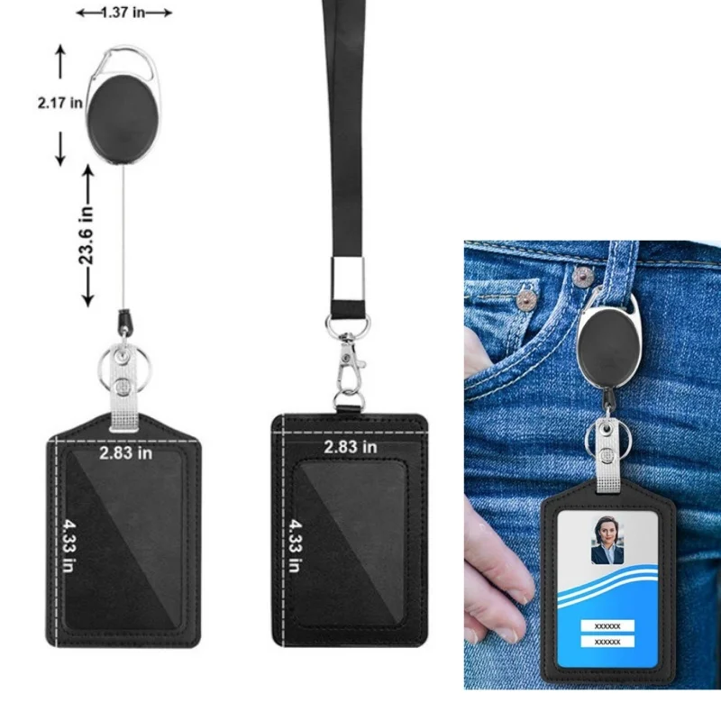 2pcs/set PU Work Name Card Holders Business Work Card ID Badge Lanyard Holder Men Women leather ID Business Case
2pcs/set PU Work Name Card Holders Business Work Card ID Badge Lanyard Holder Men Women leather ID Business Case