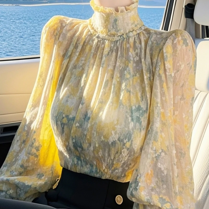 Stunning Yellow Floral Print irt Luxury Sensation Spring Summer New Women's Loose Fit Blouse Ele Unique Beau TT1132
Stunning Yellow Floral Print irt Luxury Sensation Spring Summer New Women's Loose Fit Blouse Ele Unique Beau TT1132