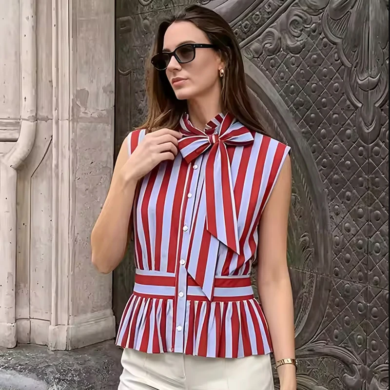 Summer New Women's Shirts 2026 Fashion Stripes Slim Elegant Women's Blouses Chic Youth Street Comfortable Travel Holiday Shirts
Summer New Women's Shirts 2026 Fashion Stripes Slim Elegant Women's Blouses Chic Youth Street Comfortable Travel Holiday Shirts
