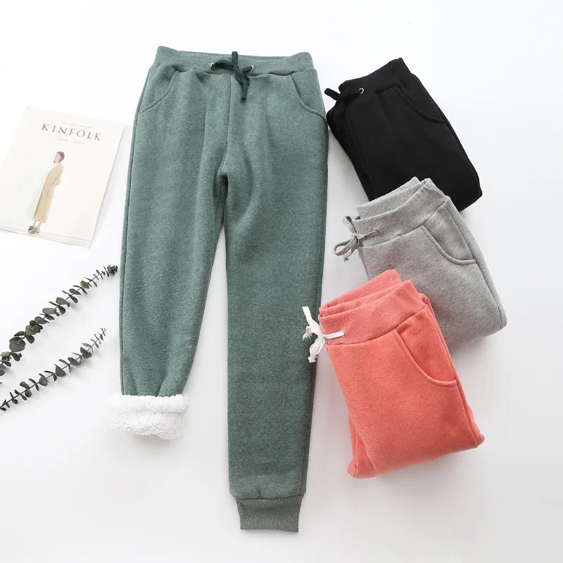 Women Pants New Loose Warm Fleece Pants Casual Harlan Pants Versatile Straight Trousers Women Long Sweatpants High Waist Pants
Women Pants New Loose Warm Fleece Pants Casual Harlan Pants Versatile Straight Trousers Women Long Sweatpants High Waist Pants