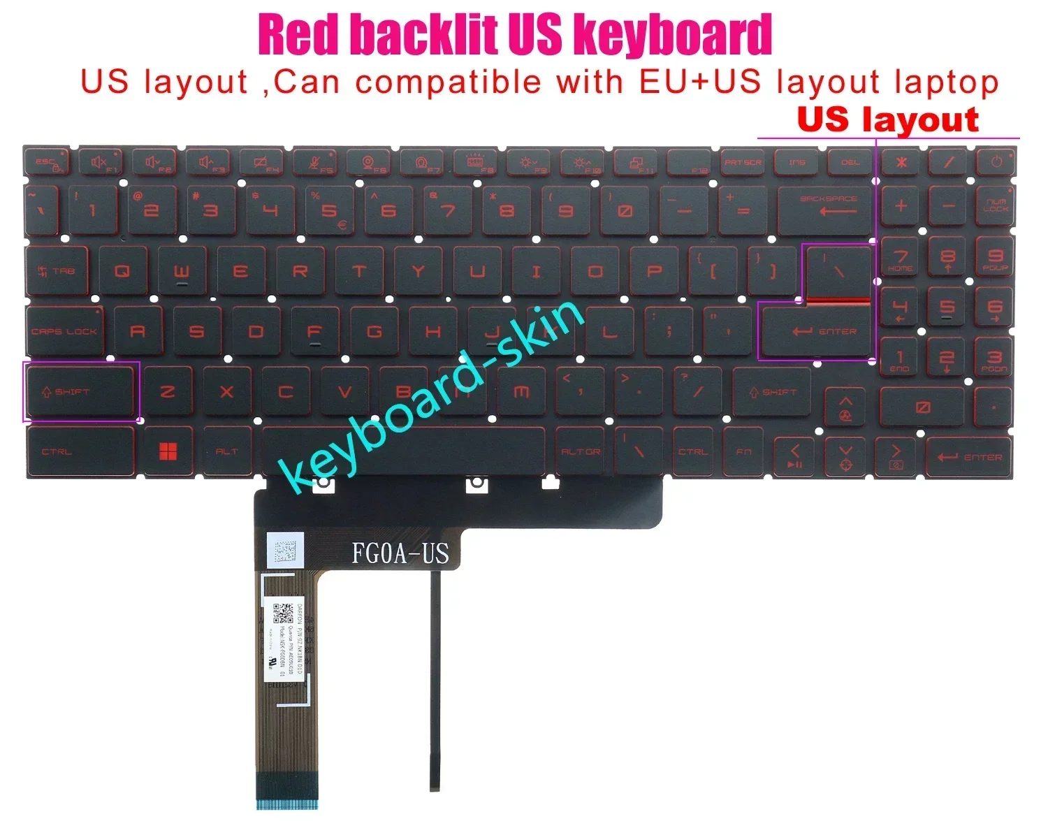 Новая американская клавиатура без рамки с красной подсветкой для ноутбуков MSI Katana GF76 MS-1581 MS-1582 MS-1583, Bravo 15 B5DD B5ED
Новая американская клавиатура без рамки с красной подсветкой для ноутбуков MSI Katana GF76 MS-1581 MS-1582 MS-1583, Bravo 15 B5DD B5ED