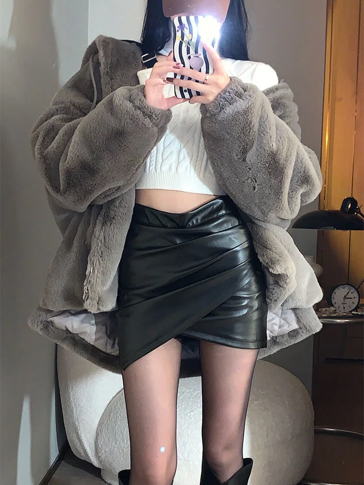 Girl Pu Leather Skirt Women's High Waist Skirt Short Skirt Leather Skirt Ropa Mujer Mini Skirts Clothes for Women
Girl Pu Leather Skirt Women's High Waist Skirt Short Skirt Leather Skirt Ropa Mujer Mini Skirts Clothes for Women