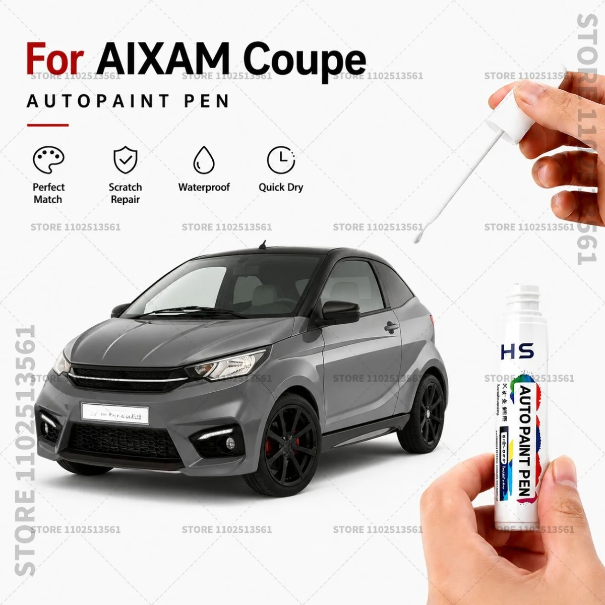 For 2000-2010 AIXAM Coupe Touch Up Paint Pen Quick Repair Car Scratch Chip Paint Brush Blue White Silver Grey Blue Black
For 2000-2010 AIXAM Coupe Touch Up Paint Pen Quick Repair Car Scratch Chip Paint Brush Blue White Silver Grey Blue Black