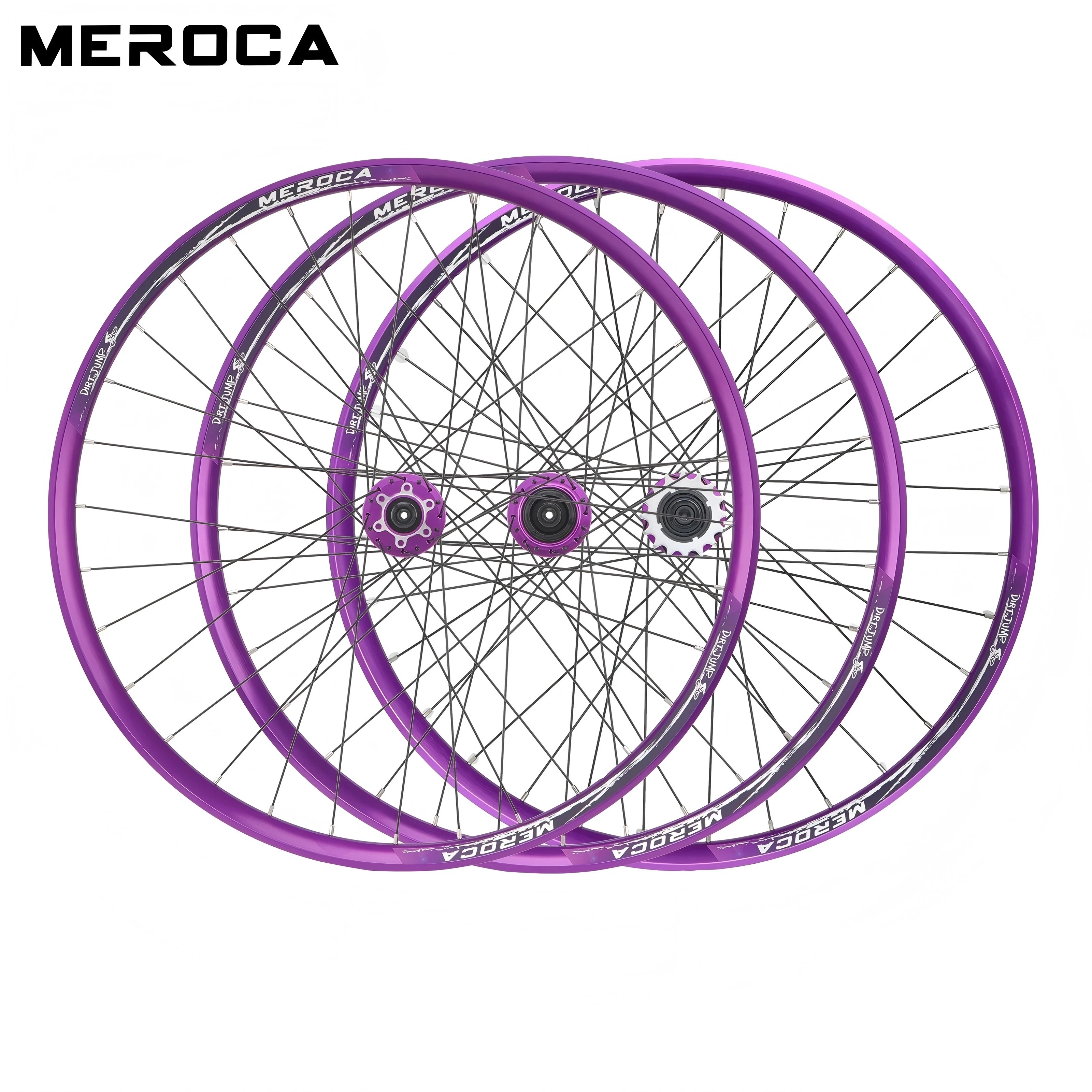 MEROCA 26/27.5" MTB Wheelset Purple 120 Click Hub 7-11 Speed Compatible Aluminum Alloy for Dirt Jump/Trail Bike
MEROCA 26/27.5" MTB Wheelset Purple 120 Click Hub 7-11 Speed Compatible Aluminum Alloy for Dirt Jump/Trail Bike