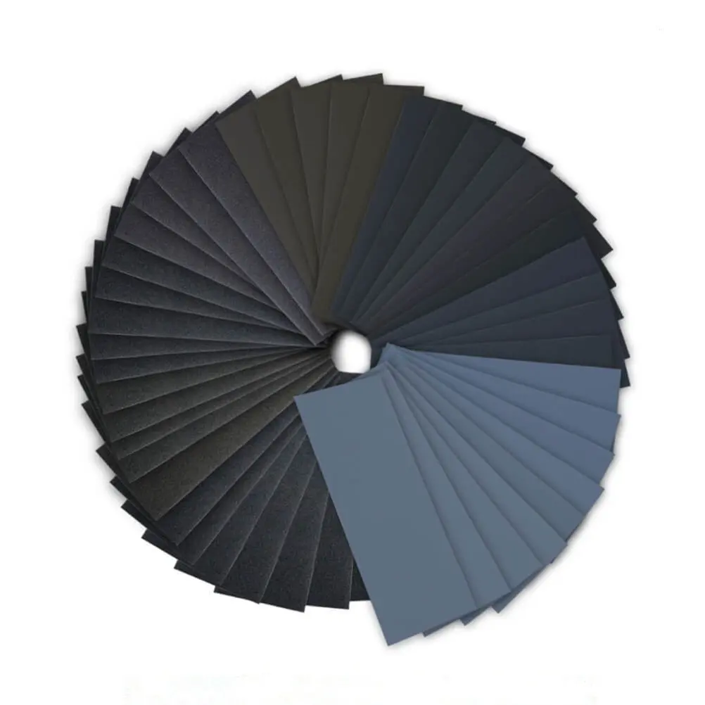 72pcs 400-3000 Grit Sanding Paper Sheet Assortment Waterproof Dry Wet Use For Automotive Wood Furniture Finishing 9X3.6 Inch
72pcs 400-3000 Grit Sanding Paper Sheet Assortment Waterproof Dry Wet Use For Automotive Wood Furniture Finishing 9X3.6 Inch