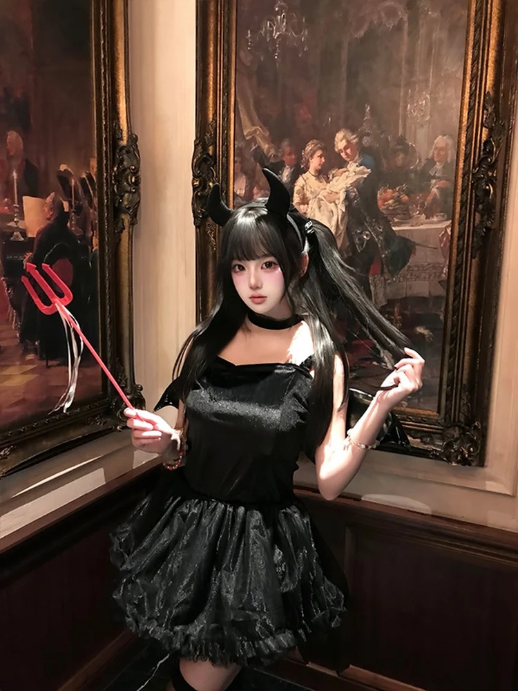 Сексуальная пышная юбка на бретельках для косплея на Хэллоуин Dr Pure Desire Me, полиэстер для девочек с застежкой на талии Ele Sle
Сексуальная пышная юбка на бретельках для косплея на Хэллоуин Dr Pure Desire Me, полиэстер для девочек с застежкой на талии Ele Sle