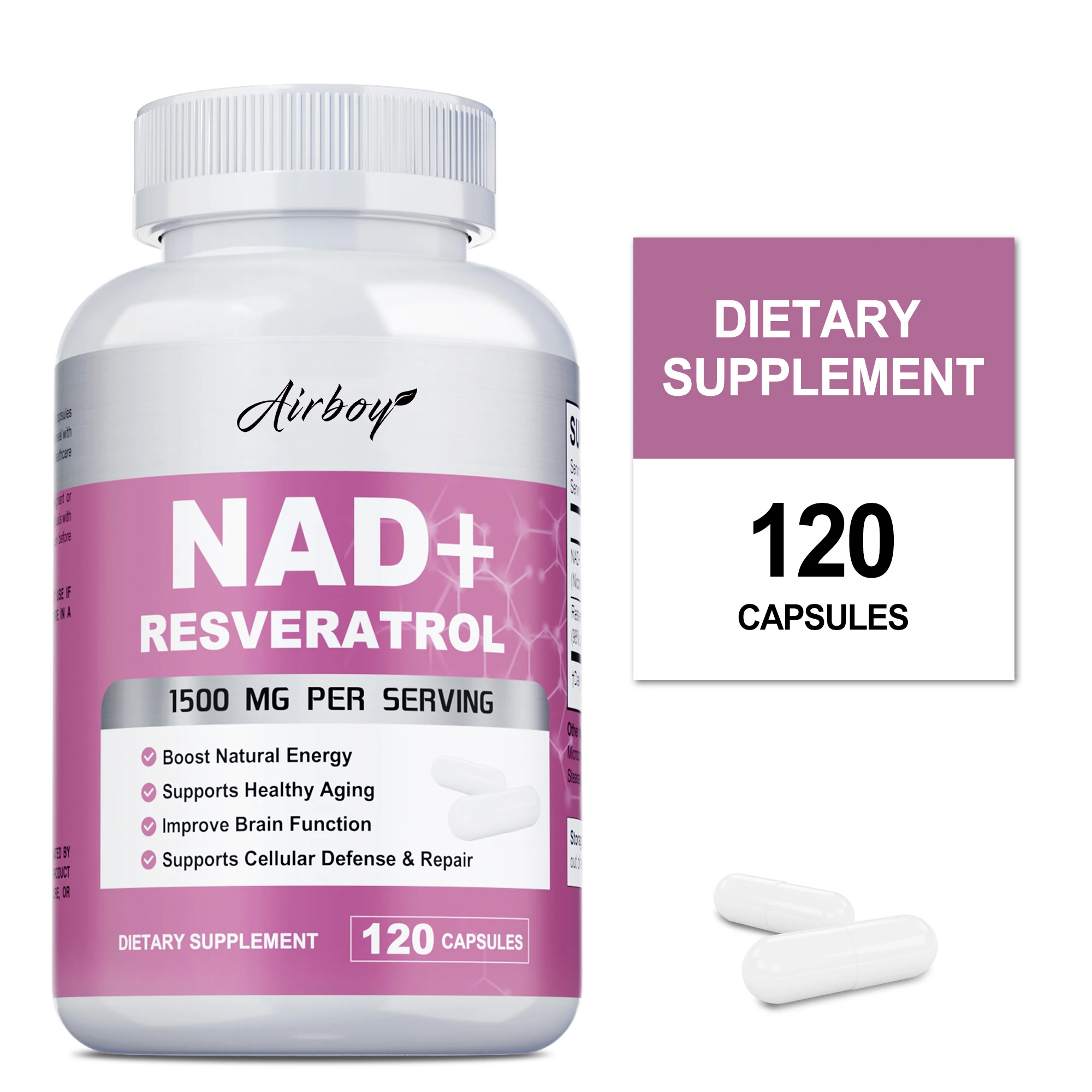 NAD+ Resveratrol — уменьшает морщины, против старения, способствует здоровью кожи, осветляет тон кожи, улучшает тьмяность, повышает энергию клеток
NAD+ Resveratrol — уменьшает морщины, против старения, способствует здоровью кожи, осветляет тон кожи, улучшает тьмяность, повышает энергию клеток