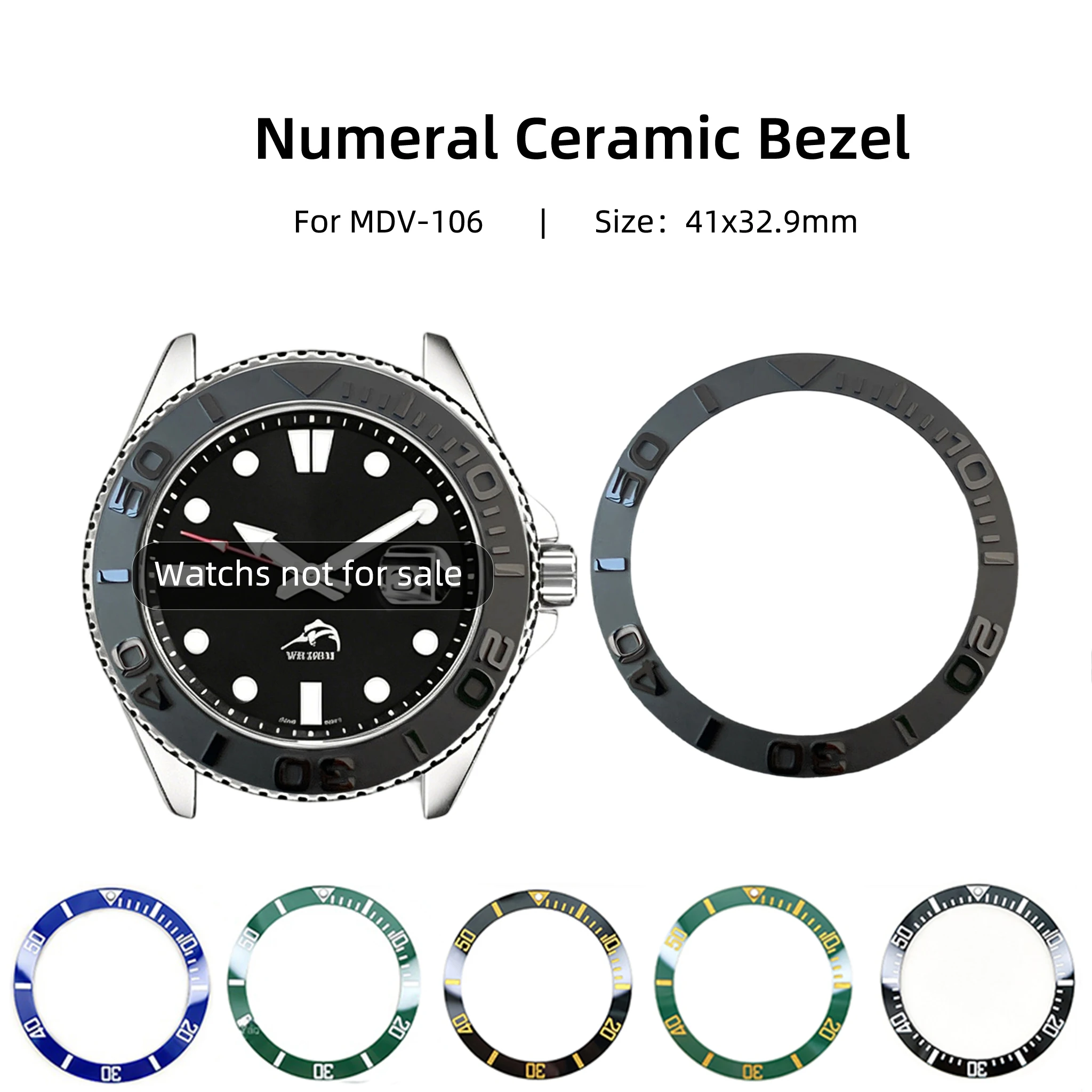 For Casio Mdv-106 Sloped Ceramic Bezel Insert 12h Pearl-marker Mdv106 Duro/marlin Dive Watch 41x32.8mm Upgrade Insert Repair Mod
For Casio Mdv-106 Sloped Ceramic Bezel Insert 12h Pearl-marker Mdv106 Duro/marlin Dive Watch 41x32.8mm Upgrade Insert Repair Mod