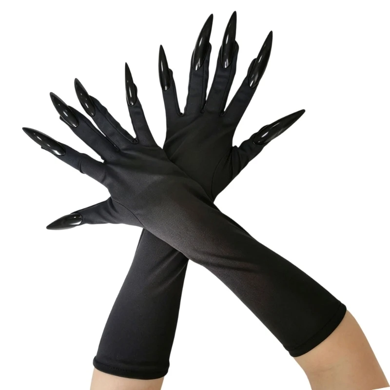 Q39C 1 Pair Deluxe Black Nails Horror Gloves With Fine Sewn Claw For Stage Use
Q39C 1 Pair Deluxe Black Nails Horror Gloves With Fine Sewn Claw For Stage Use