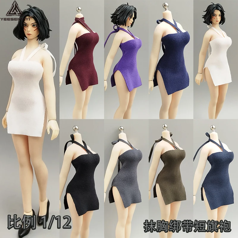 1/12 Scale 6-inch Side-Slit Tie-Up Bandeau Dress for Female Action Figure, Sexy Dress for 15cm BJD Dolls, Figure's Qipao
1/12 Scale 6-inch Side-Slit Tie-Up Bandeau Dress for Female Action Figure, Sexy Dress for 15cm BJD Dolls, Figure's Qipao