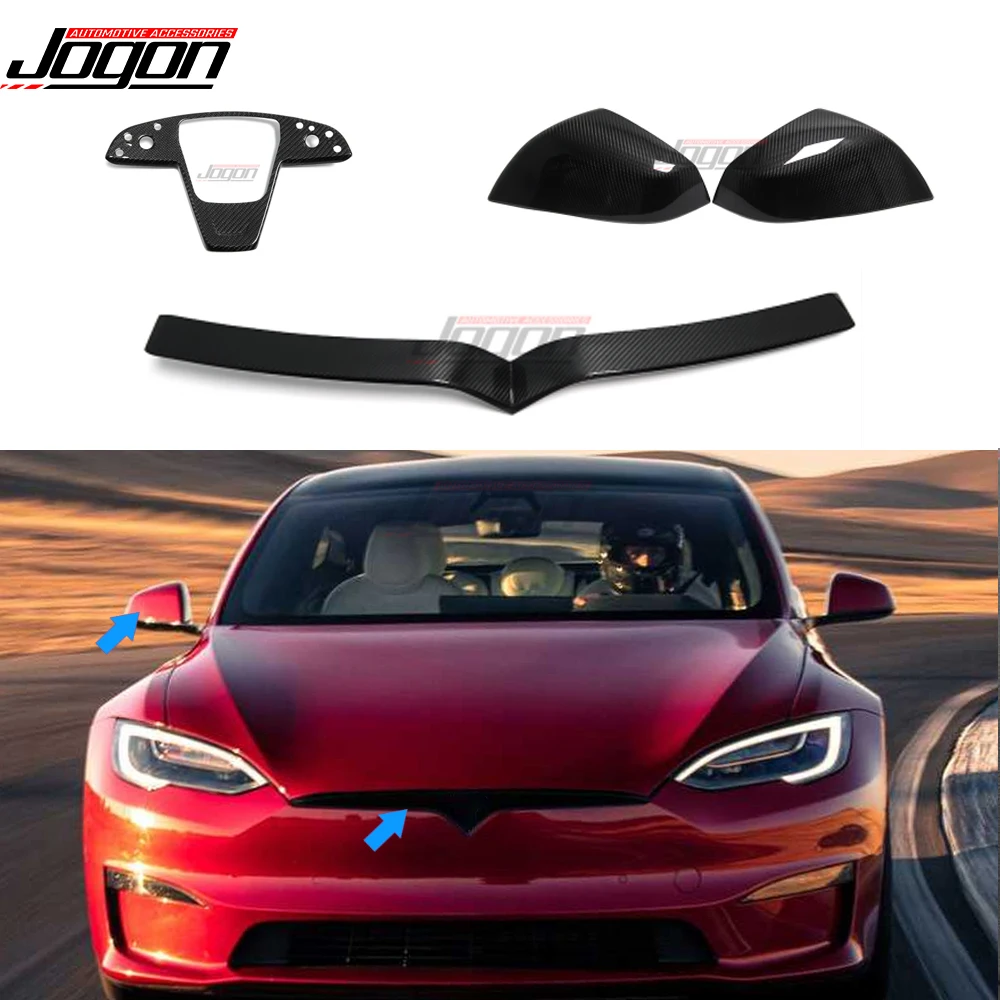 For Tesla Model S 2021 2022 2023 Carbon Fiber Cover Mirror Case Steering Wheel Trim Front Bumper Grill Car Exterior Accessories
For Tesla Model S 2021 2022 2023 Carbon Fiber Cover Mirror Case Steering Wheel Trim Front Bumper Grill Car Exterior Accessories
