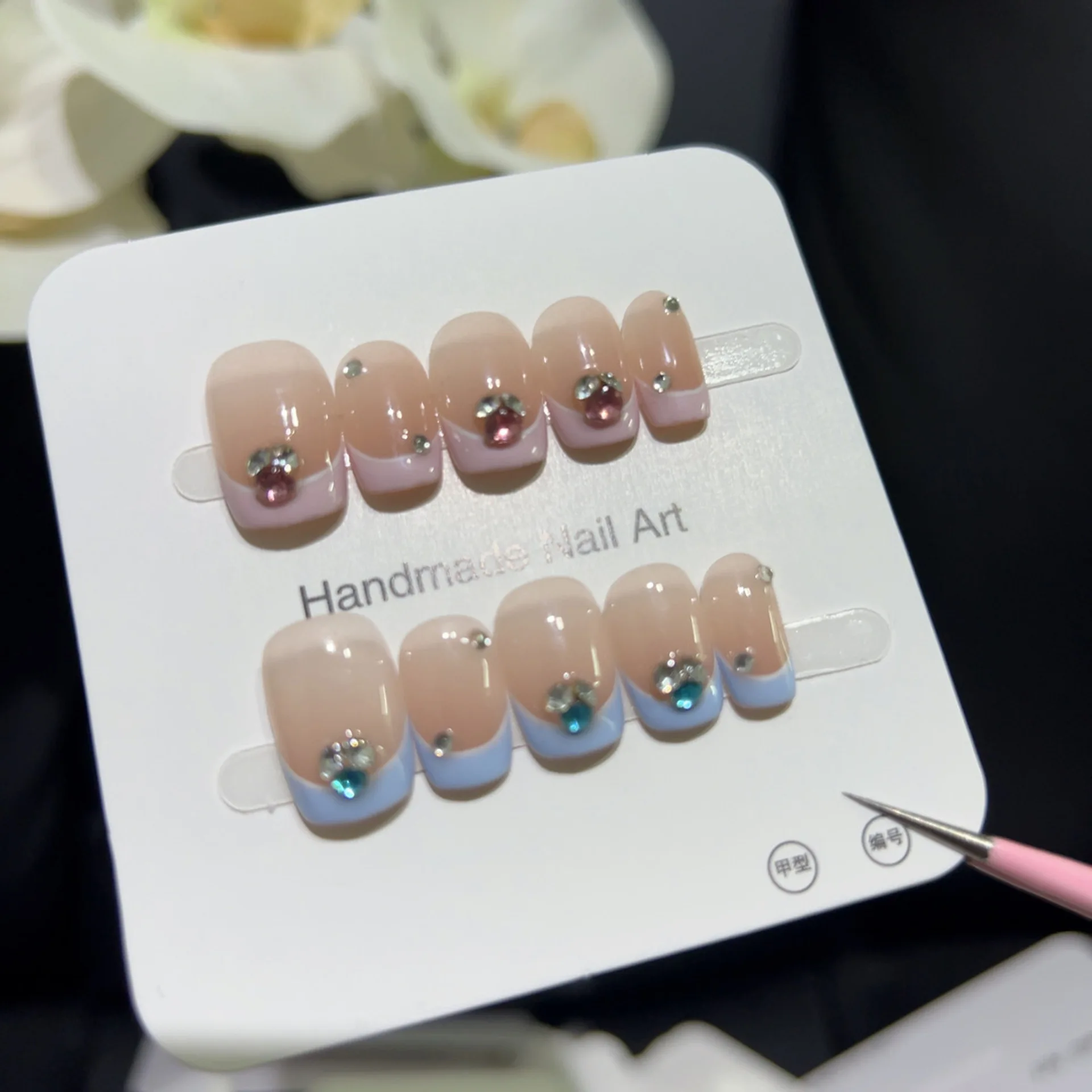 10PCS Simple French Handmade Press on Nails Cute Star Pattern Short Square Fake Nails for Girls Full Cover Wearable Manicure Tip
10PCS Simple French Handmade Press on Nails Cute Star Pattern Short Square Fake Nails for Girls Full Cover Wearable Manicure Tip