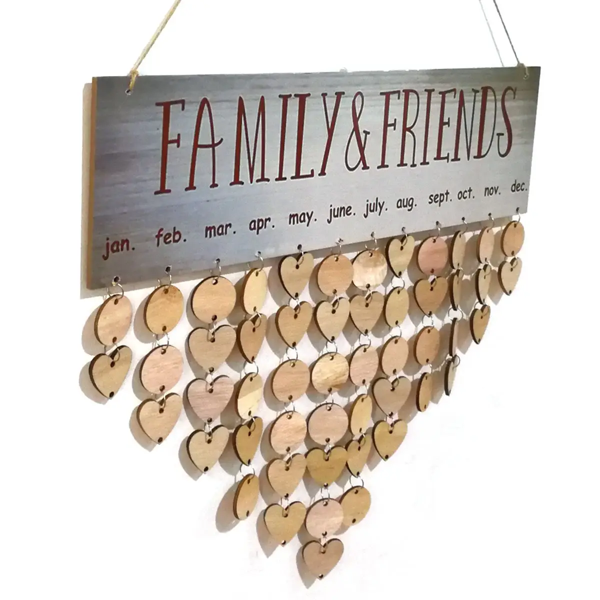 Wooden Calendar Hanger 1 Plaque 25 Discs 50 Loops Birthday Reminder Wall Decor Family Friends Great Gift Wedding Anniversary
Wooden Calendar Hanger 1 Plaque 25 Discs 50 Loops Birthday Reminder Wall Decor Family Friends Great Gift Wedding Anniversary