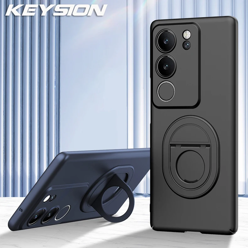 KEYSION, Противоударная задняя крышка телефона VIVO V29, задняя крышка телефона из матового твердого пластика с кольцом для VIVO V27, Φ V29
KEYSION, Противоударная задняя крышка телефона VIVO V29, задняя крышка телефона из матового твердого пластика с кольцом для VIVO V27, Φ V29